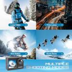 WANNTO 5K Action Camera with Dual Screen and EIS