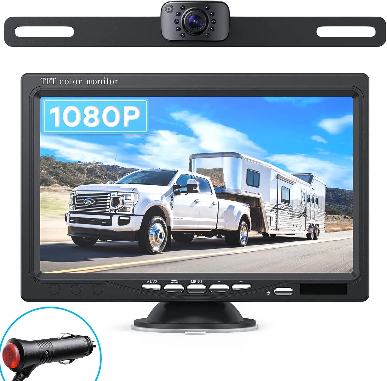 eRapta 7'' 1080P Waterproof Backup Camera Monitor