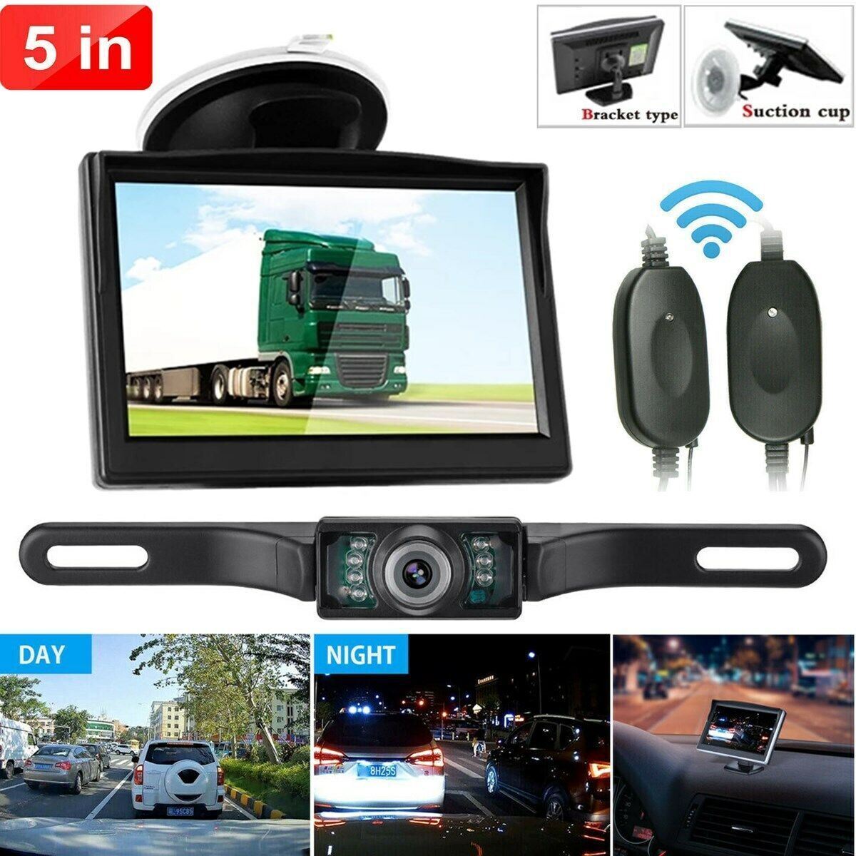 Wireless HD Backup Camera with 5” Monitor