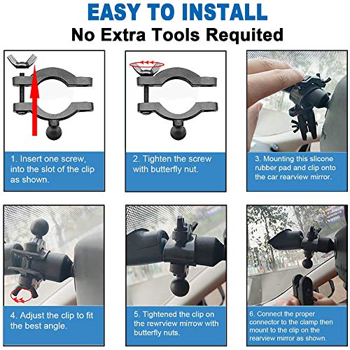 Universal Dash Cam Mount for Car Mirrors