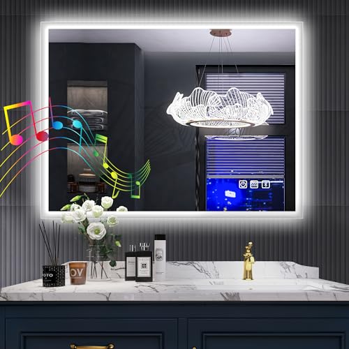 32''x24'' LED Bluetooth Bathroom Mirror with Lights