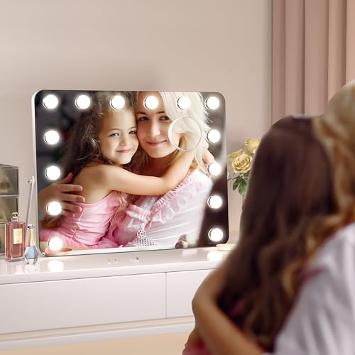 LED Makeup Mirror with Bluetooth Speaker & Lights