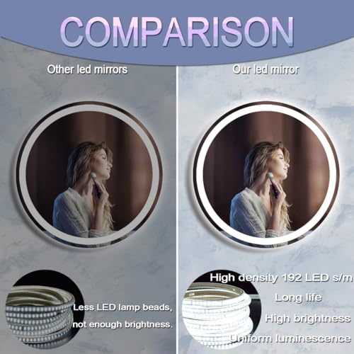 30-Inch Bluetooth LED Round Vanity Mirror