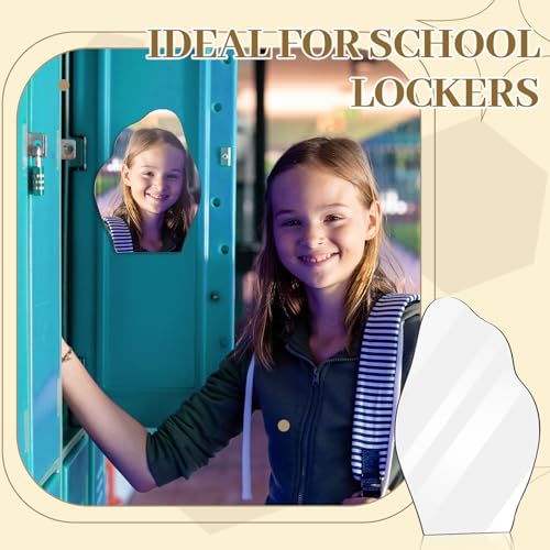 Yalikop Frameless Magnetic Locker Mirror - 2 Pack