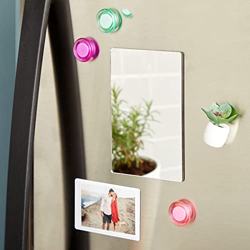 Magnetic Rectangular Locker Mirrors - 2 Pack