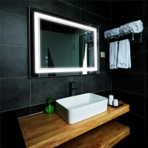 Dimmable LED Anti-Fog Wall-Mounted Bathroom Mirror