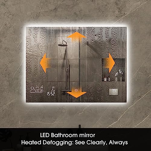 Smart 48"x24" LED Bathroom Mirror with Wi-Fi