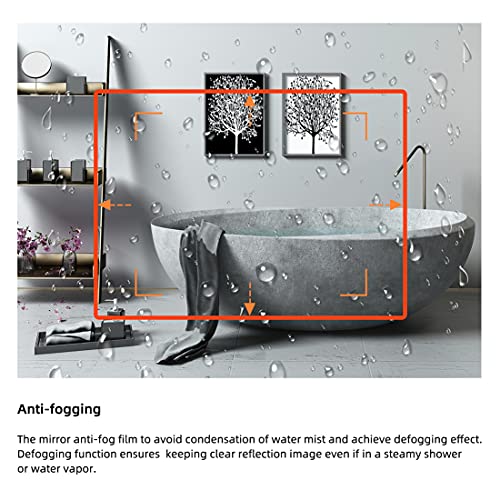 Dimmable LED Anti-Fog Wall-Mounted Bathroom Mirror