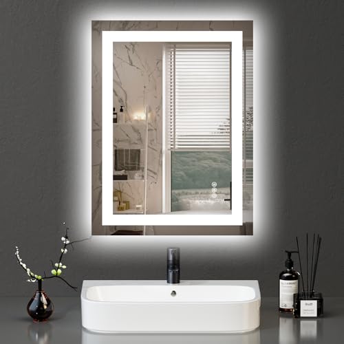 Hivone Dimmable LED Wall Bathroom Mirror 24"x32