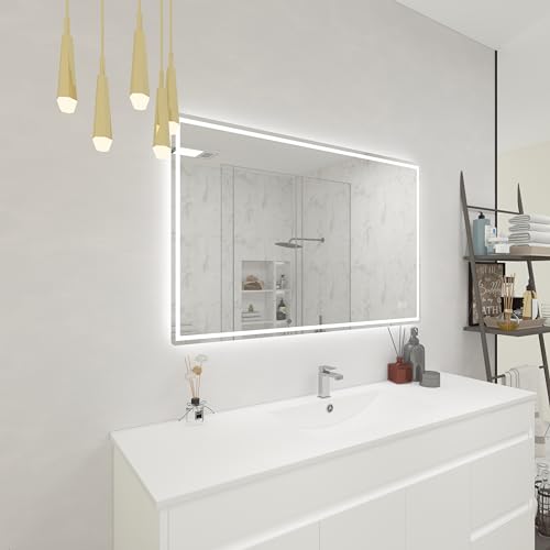 48x30 in Touch Screen LED Bathroom Mirror