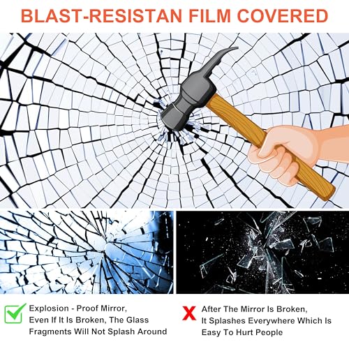 48x30 in Touch Screen LED Bathroom Mirror