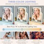 LuxeVue Lighted Makeup Mirror with 15X Magnification