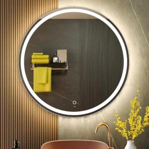 32" Modern LED Round Bathroom Vanity Mirror