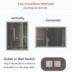 48x30 in Touch Screen LED Bathroom Mirror