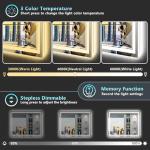 AWANDEE 30x36 Dimmable LED Bathroom Mirror