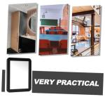 Compact Magnetic Locker Mirror - 5" x 7" Glass