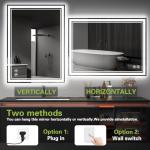 Dimmable LED Bathroom Mirror with Anti-Fog 20x28