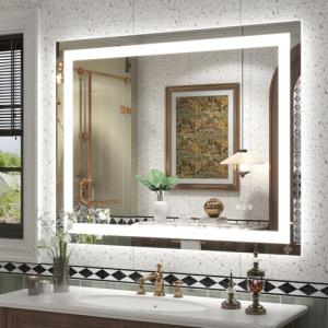 Dimmable Smart LED Bathroom Mirror, 40x32