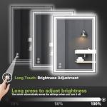 Dimmable LED Bathroom Mirror with Anti-Fog 20x28