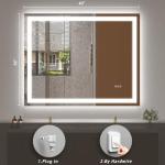 Dimmable Smart LED Bathroom Mirror, 40x32