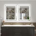 Dimmable Smart LED Bathroom Mirror, 40x32