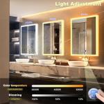 GANPE 20x28" LED Motion Sensor Bathroom Mirror