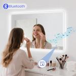 LED Bathroom Mirror with Bluetooth Speaker & Anti-Fog