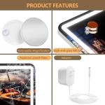 Illuminated Vanity Mirror with Bluetooth Speaker and Magnification