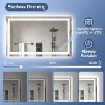 STARLEAD Dimmable LED Bathroom Mirror with Bluetooth
