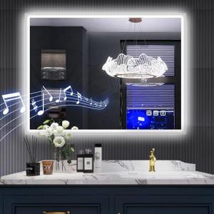 32''x24'' LED Bluetooth Bathroom Mirror with Lights