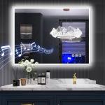 32''x24'' LED Bluetooth Bathroom Mirror with Lights