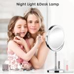 Rechargeable Double-Sided Lighted Makeup Mirror