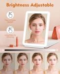 Rechargeable Travel Makeup Mirror with Lights and Magnification