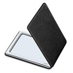 Compact Black Double-Sided Vanity Mirror for Men