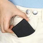 Compact Black Double-Sided Vanity Mirror for Men