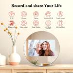 Smart WiFi Digital Round Mirror Photo Frame