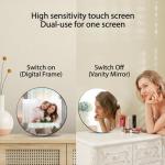 Smart WiFi Digital Round Mirror Photo Frame
