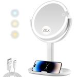 MIYADIVA Lighted Makeup Mirror with 20X Magnification