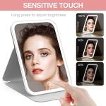 Portable LED Travel Makeup Mirror with Touch Screen