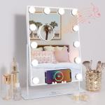 Lighted Hollywood Makeup Mirror with 10X Magnification