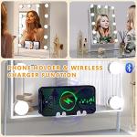 Lighted Hollywood Makeup Mirror with 10X Magnification