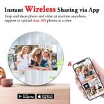 Smart WiFi Digital Round Mirror Photo Frame