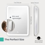 Mavoro 7x9 USB Rechargeable LED Travel Mirror