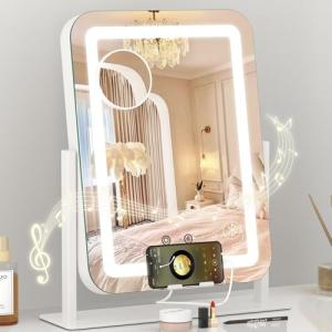 Dripex 3-in-1 Lighted Makeup Mirror with Bluetooth