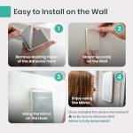 Mavoro 7x9 USB Rechargeable LED Travel Mirror