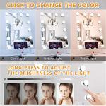Lighted Hollywood Makeup Mirror with 10X Magnification