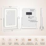 Dripex 3-in-1 Lighted Makeup Mirror with Bluetooth