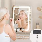 Dripex 3-in-1 Lighted Makeup Mirror with Bluetooth