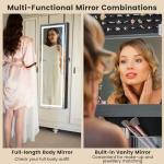 LED Jewelry Cabinet with Lighted Full Length Mirror