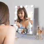 Lighted Hollywood Makeup Mirror with 10X Magnification